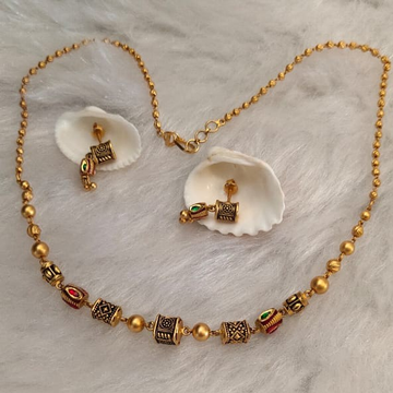 22k Gold Fancy necklace Set by 