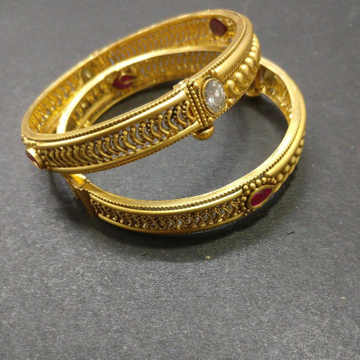 916 Gold Antique Bangles BJ-B010 by 