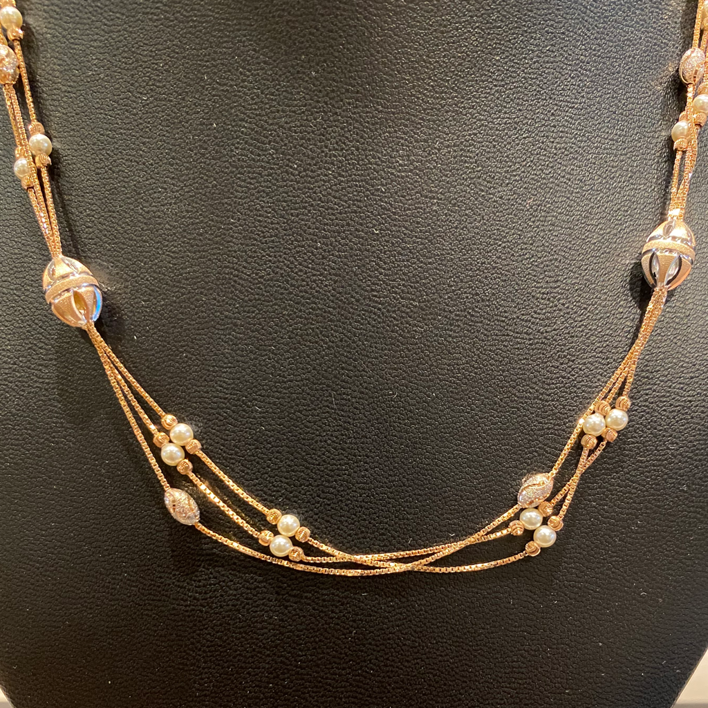 Italian 18k rose gold chain